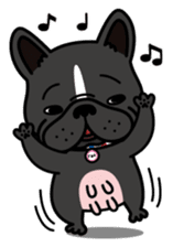 French bulldog Gomaco and Hana English sticker #7068066