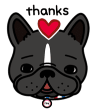 French bulldog Gomaco and Hana English sticker #7068075