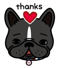 French bulldog Gomaco and Hana English sticker #7068075
