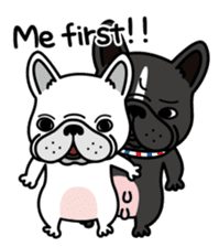 French bulldog Gomaco and Hana English sticker #7068076