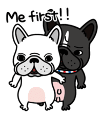 French bulldog Gomaco and Hana English sticker #7068076