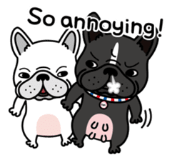 French bulldog Gomaco and Hana English sticker #7068077