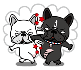 French bulldog Gomaco and Hana English sticker #7068078