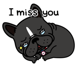 French bulldog Gomaco and Hana English sticker #7068082