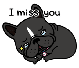 French bulldog Gomaco and Hana English sticker #7068082
