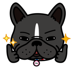 French bulldog Gomaco and Hana English sticker #7068084