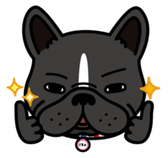 French bulldog Gomaco and Hana English sticker #7068084
