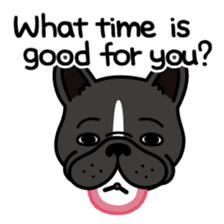 French bulldog Gomaco and Hana English sticker #7068087