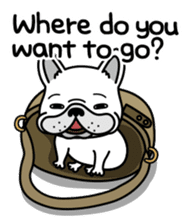 French bulldog Gomaco and Hana English sticker #7068091