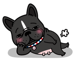 French bulldog Gomaco and Hana English sticker #7068100