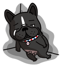 French bulldog Gomaco and Hana English sticker #7068102