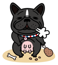 French bulldog Gomaco and Hana English sticker #7068103