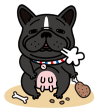 French bulldog Gomaco and Hana English sticker #7068103
