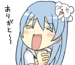 white bear&girls sticker sticker #7068756