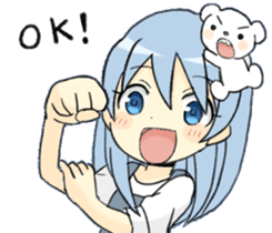 white bear&girls sticker sticker #7068758