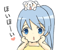 white bear&girls sticker sticker #7068774