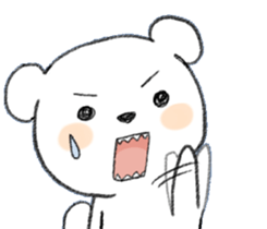 white bear&girls sticker sticker #7068781