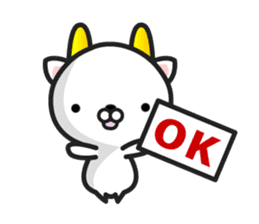GoatCat"Horn-kitty" sticker #7069064