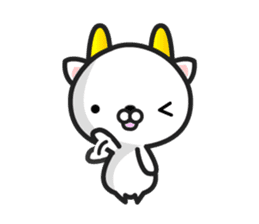GoatCat"Horn-kitty" sticker #7069066