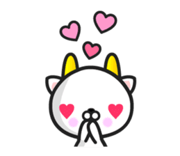 GoatCat"Horn-kitty" sticker #7069097