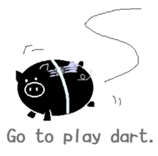 TONpig  For dart players sticker #7069872