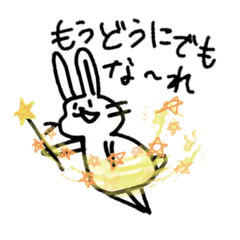 kamyu's expressionless rabbit stickers