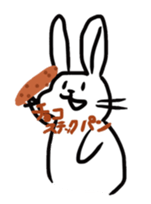 kamyu's expressionless rabbit stickers sticker #7069993