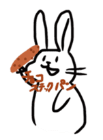 kamyu's expressionless rabbit stickers sticker #7069993