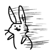 kamyu's expressionless rabbit stickers sticker #7069994