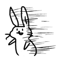 kamyu's expressionless rabbit stickers sticker #7069994