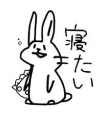 kamyu's expressionless rabbit stickers sticker #7069998