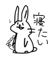 kamyu's expressionless rabbit stickers sticker #7069998