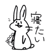 kamyu's expressionless rabbit stickers sticker #7069998
