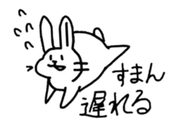 kamyu's expressionless rabbit stickers sticker #7069999