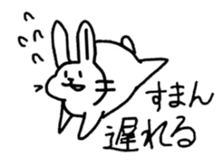 kamyu's expressionless rabbit stickers sticker #7069999