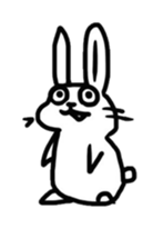 kamyu's expressionless rabbit stickers sticker #7070005