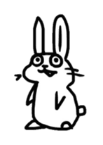 kamyu's expressionless rabbit stickers sticker #7070005