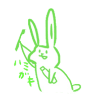 kamyu's expressionless rabbit stickers sticker #7070006