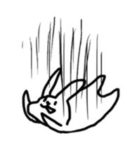 kamyu's expressionless rabbit stickers sticker #7070007