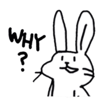 kamyu's expressionless rabbit stickers sticker #7070011