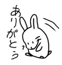 kamyu's expressionless rabbit stickers sticker #7070015