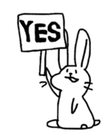 kamyu's expressionless rabbit stickers sticker #7070018