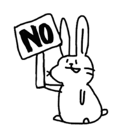 kamyu's expressionless rabbit stickers sticker #7070019