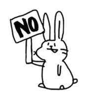 kamyu's expressionless rabbit stickers sticker #7070019