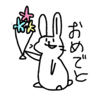 kamyu's expressionless rabbit stickers sticker #7070021