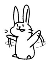 kamyu's expressionless rabbit stickers sticker #7070022