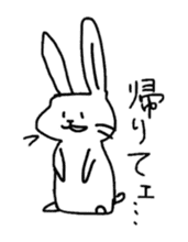 kamyu's expressionless rabbit stickers sticker #7070023