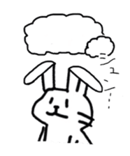 kamyu's expressionless rabbit stickers sticker #7070026