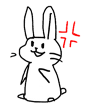 kamyu's expressionless rabbit stickers sticker #7070028