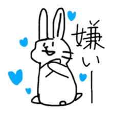 kamyu's expressionless rabbit stickers sticker #7070030